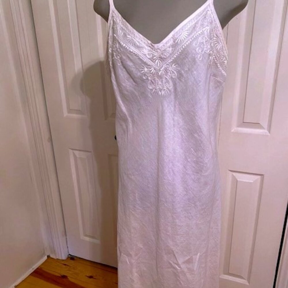 White Ramie Dress - Made in Italy